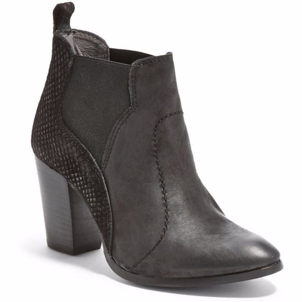 Seychelles | Black Madhouse Leather Bootie Pull-on